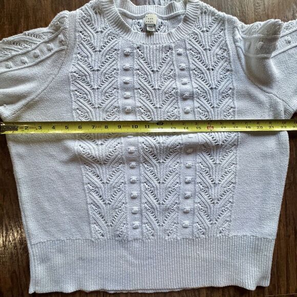 Womens Sweater Crew Neck Cable Knit A New Day Ivory Cream Sweater Size XXL - Picture 4 of 11